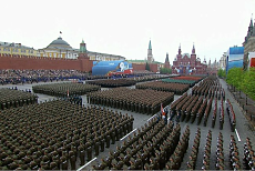 Военный парад на Красной площади в День Победы в Москве 2018 г.